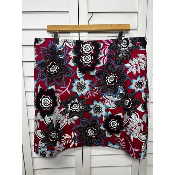 Talbots Dresses & Skirts - Talbots Floral A-Line Cotton Mini Skirt Career Office Women's Size 16